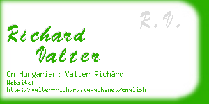 richard valter business card