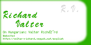 richard valter business card
